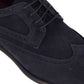 Elegant blue suede derby for men