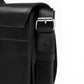 Front Pocket Leather Briefcase - Black
