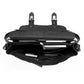 Front Pocket Leather Briefcase - Black