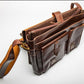 Front Pocket Leather Briefcase - Antique Brown
