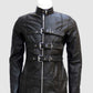 Gothic Leather Trench Coat