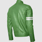 Green Leather Motorcycle Jacket