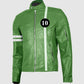 Green Leather Motorcycle Jacket