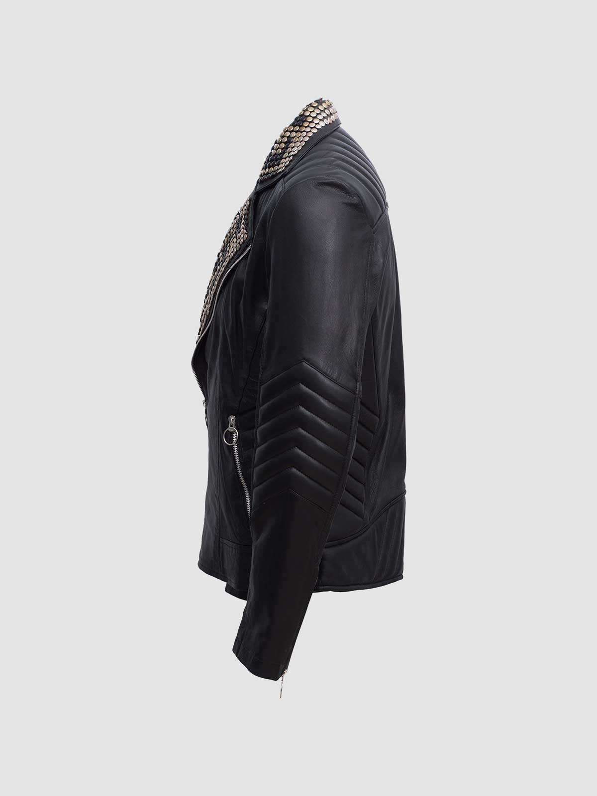 Classic Spiked Leather Jacket