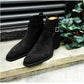 Men's Black Suede Leather Jodhpur Boots