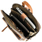 Tech Leather Backpack - Saddle