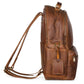 Leather Backpack Rucksack - Saddle Brown