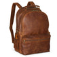 Leather Backpack Rucksack - Saddle Brown