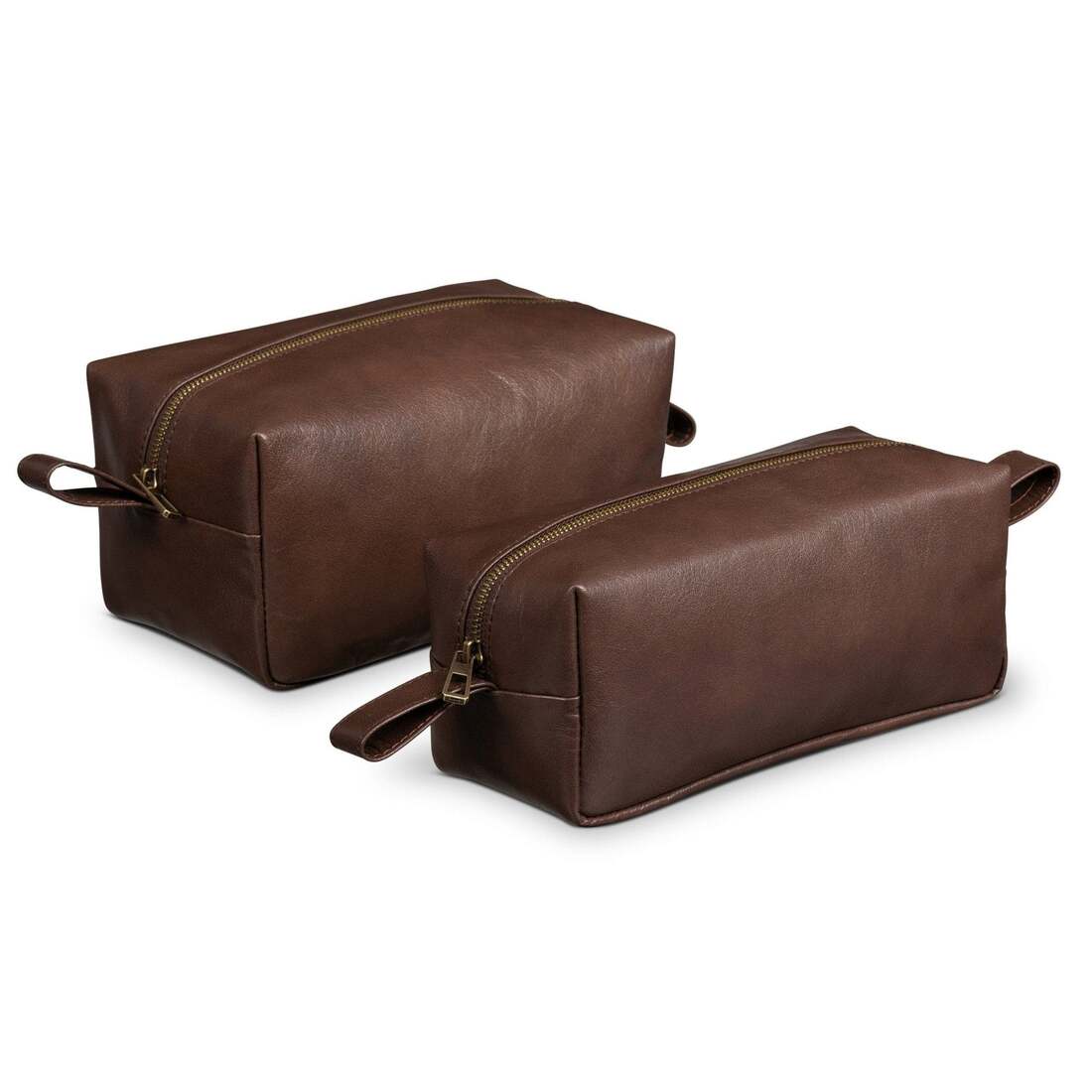 Leather Dopp Kit - Antique Brown