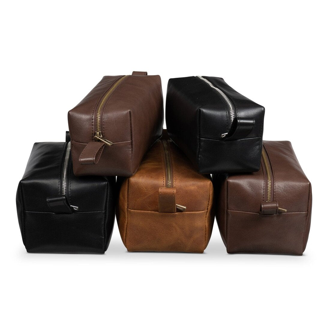 Leather Dopp Kit - Antique Brown