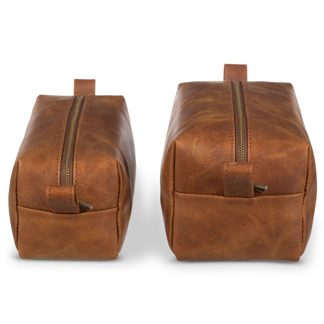 Leather Dopp Kit - Saddle Brown