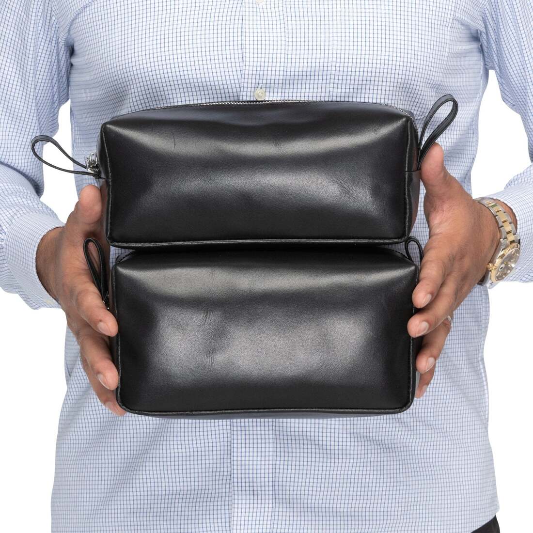 Leather Dopp Kit - Black