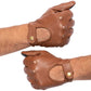 Leather Driving Gloves Men - Tan