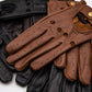 Leather Driving Gloves Men - Tan