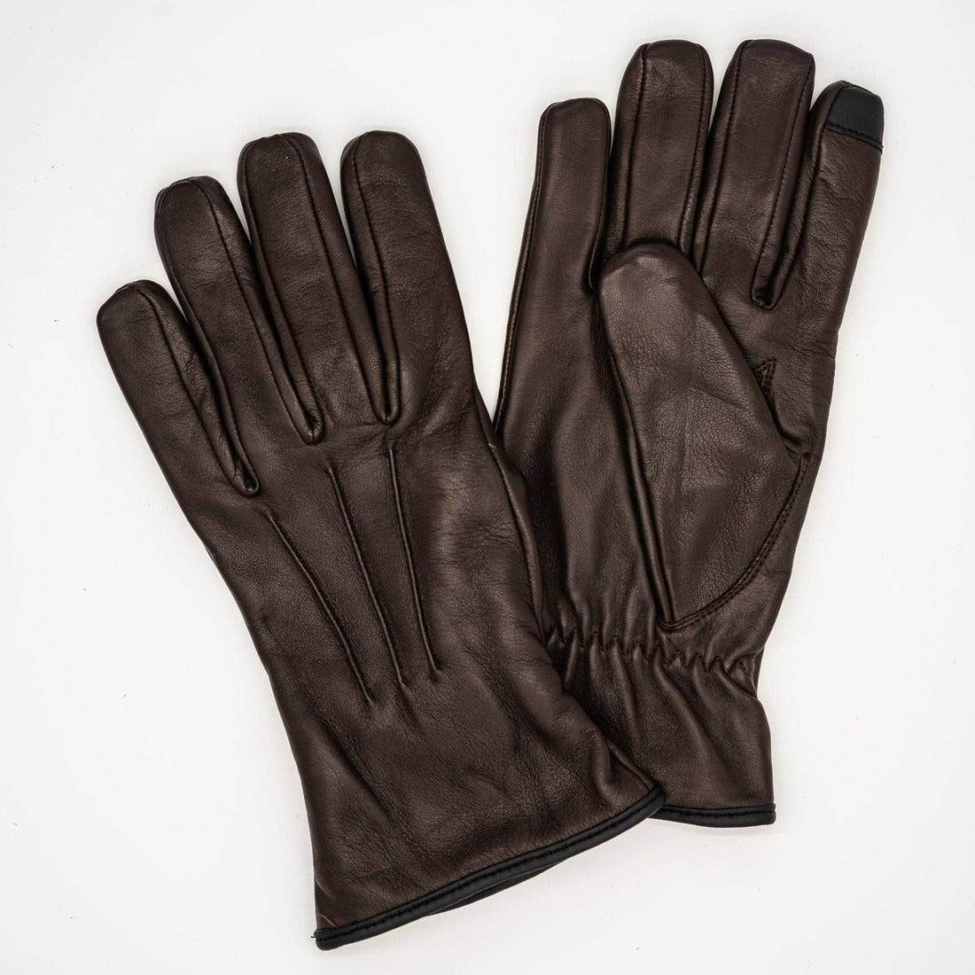 Leather Gloves Men - Brown