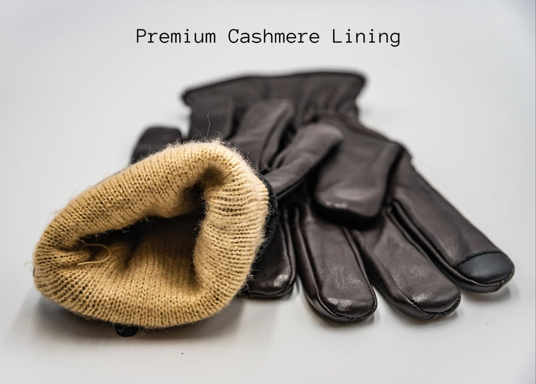 Leather Gloves Men - Black