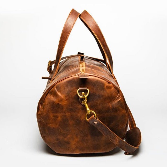 Leather Gym Bag 37L - Distressed Brown