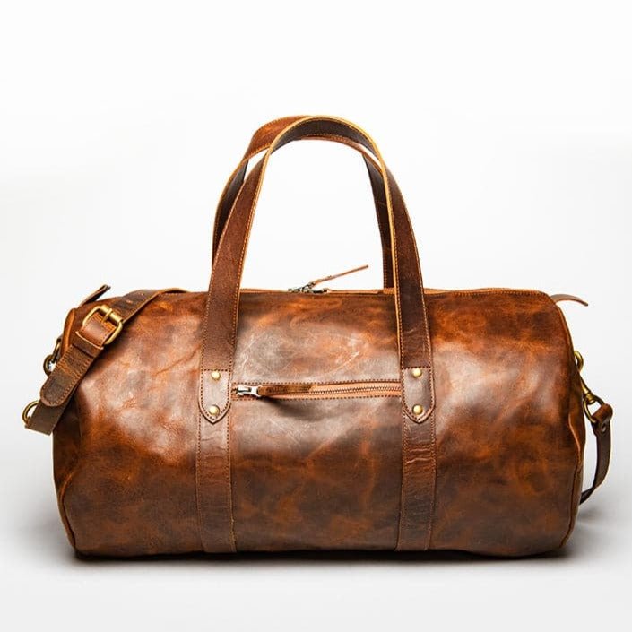 Leather Gym Bag 37L - Distressed Brown