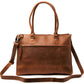 Leather Handbag - Saddle Brown