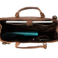 Leather Handbag - Saddle Brown