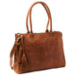 Leather Handbag - Saddle Brown