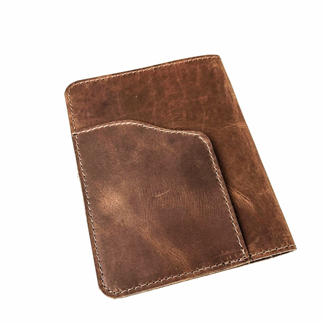 Leather Passport Holder - Snap Closure
