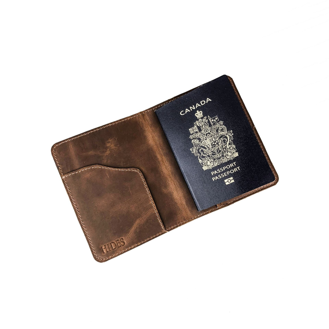 Leather Passport Holder - Snap Closure