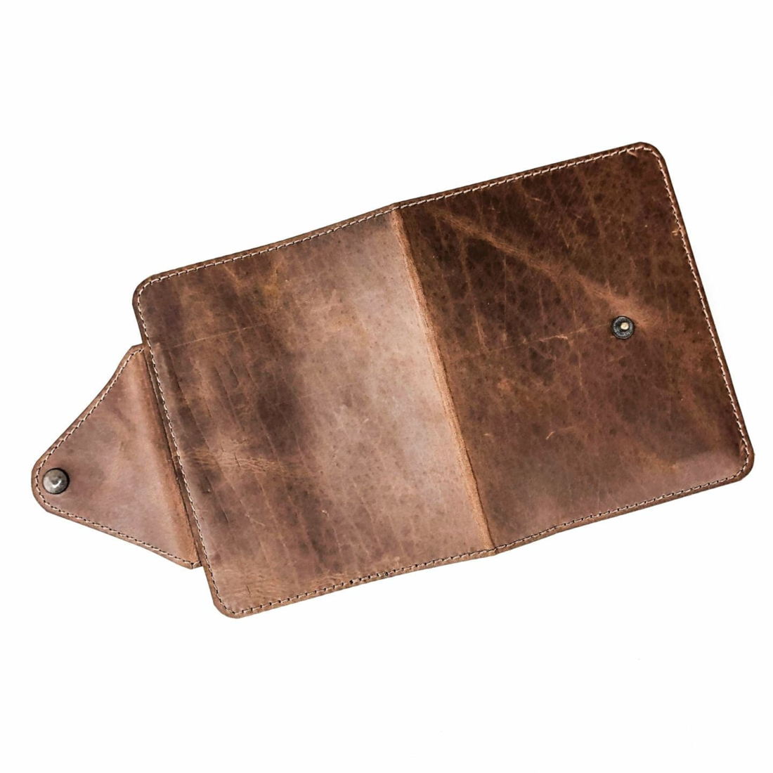Leather Passport Holder - Snap Closure