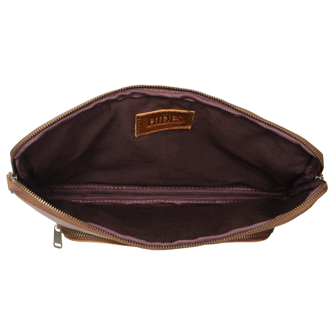 Tech Leather Laptop Sleeve - Saddle Brown