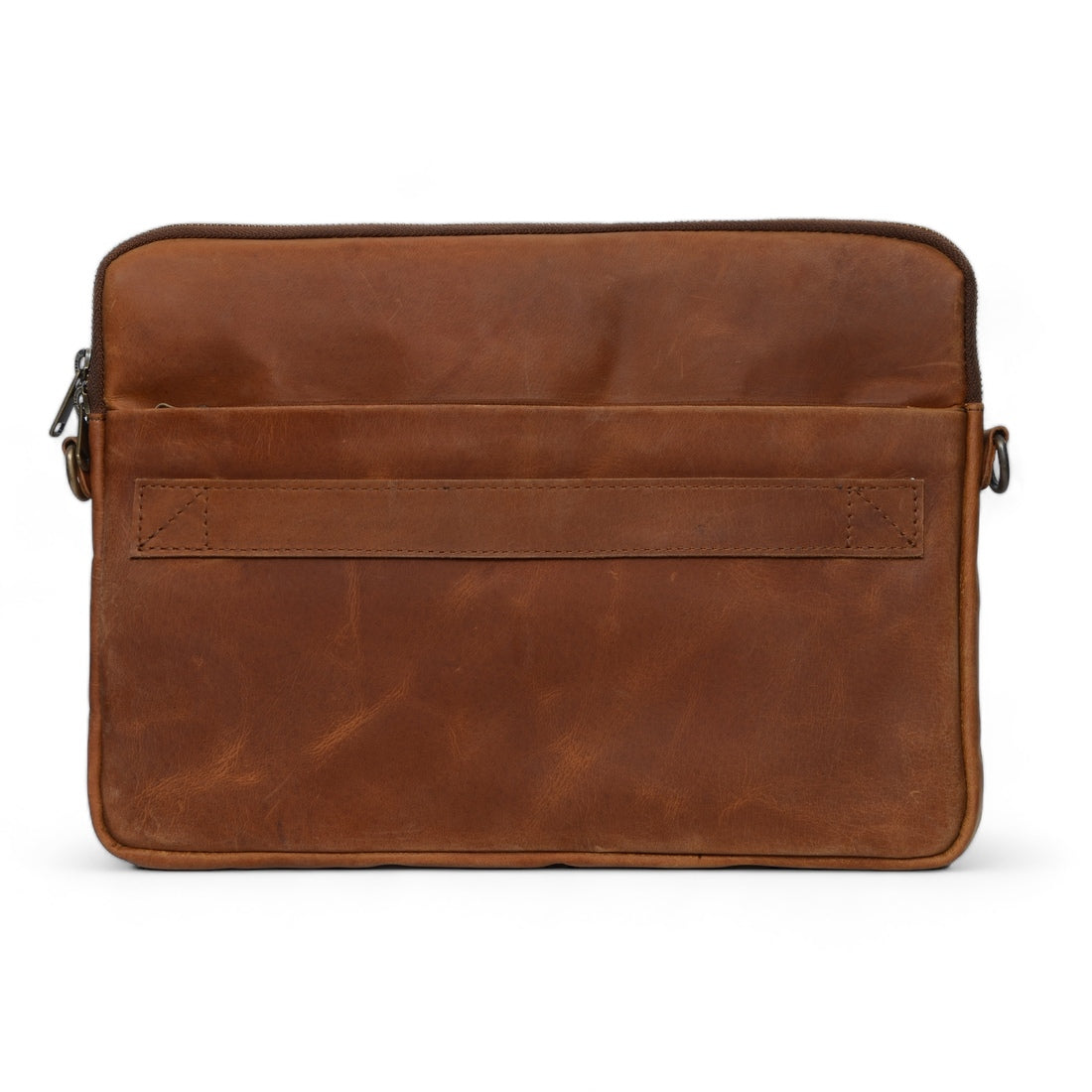 Tech Leather Laptop Sleeve - Saddle Brown