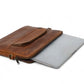 Tech Leather Laptop Sleeve - Saddle Brown