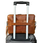 Tech Leather Laptop Sleeve - Saddle Brown