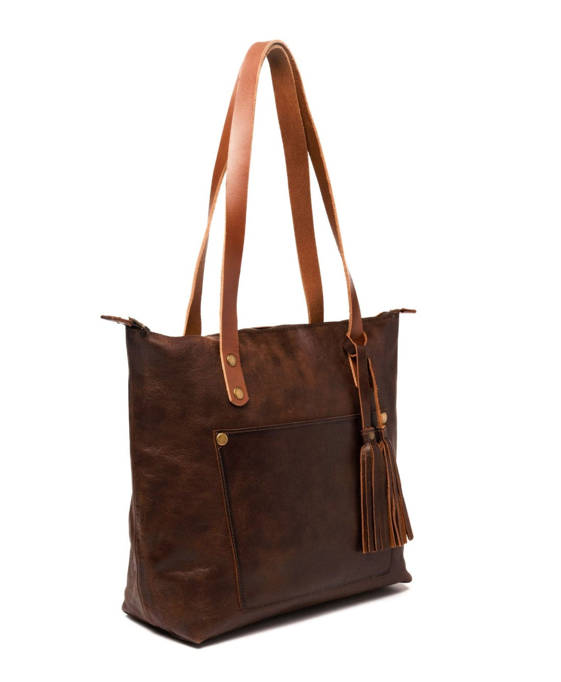 Leather Tote Bag - Coffee Brown
