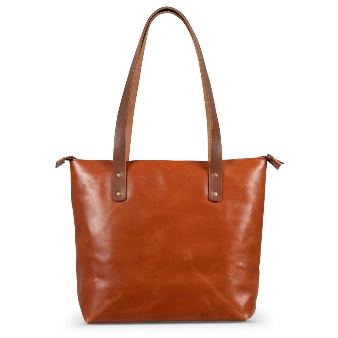 Leather Tote Bag - Hazelnut Brown
