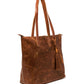 Leather Tote Bag - Saddle Brown