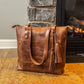 Leather Tote Bag - Saddle Brown