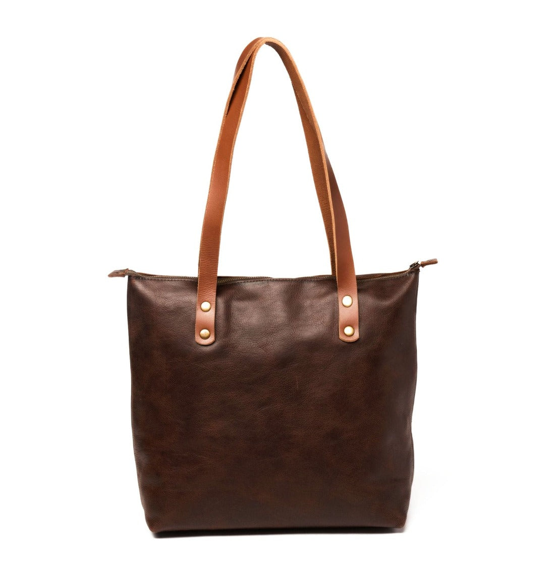 Leather Tote Bag - Coffee Brown
