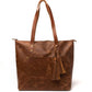 Leather Tote Bag - Saddle Brown