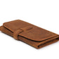 Leather Trifold Wallet - Saddle Brown
