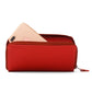 Leather Zip Around Wallet - Red