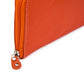 Leather Zip Around Wallet - Orange