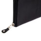 Leather Zip Around Wallet - Black