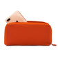 Leather Zip Around Wallet - Orange