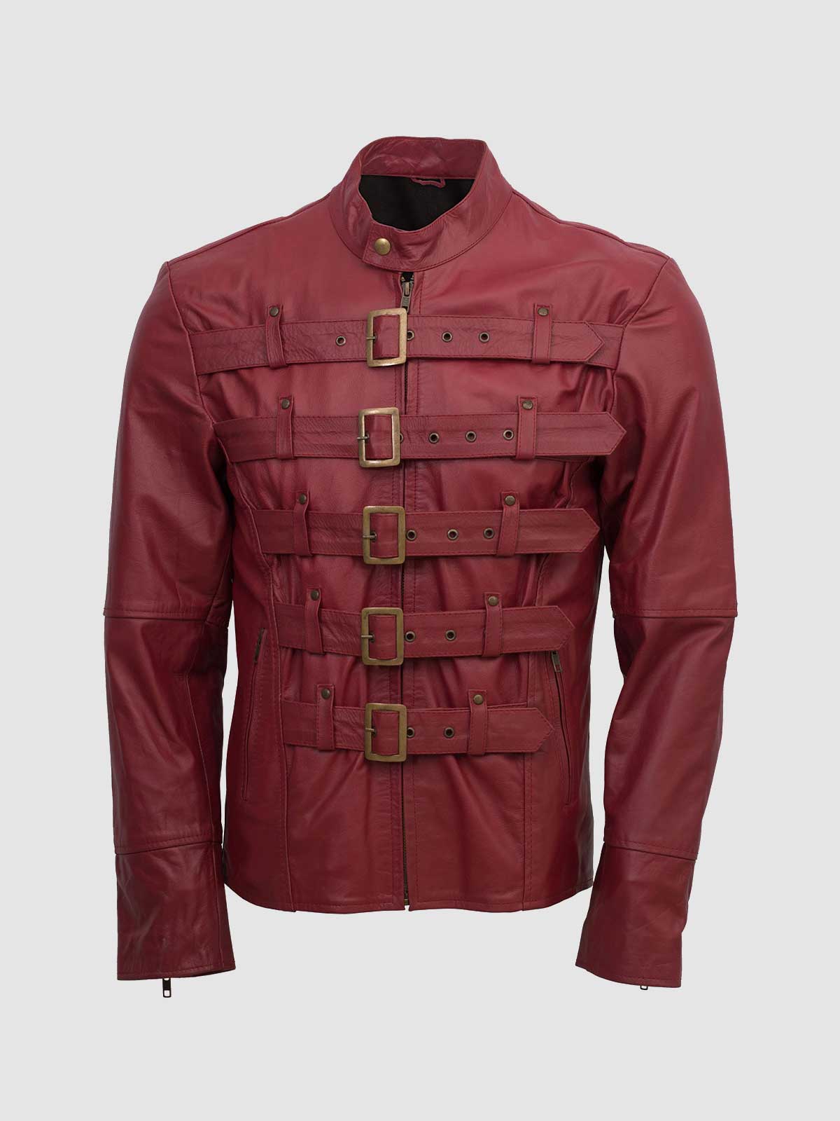 Maroon Leather Jacket