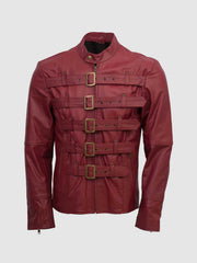 Maroon Leather Jacket
