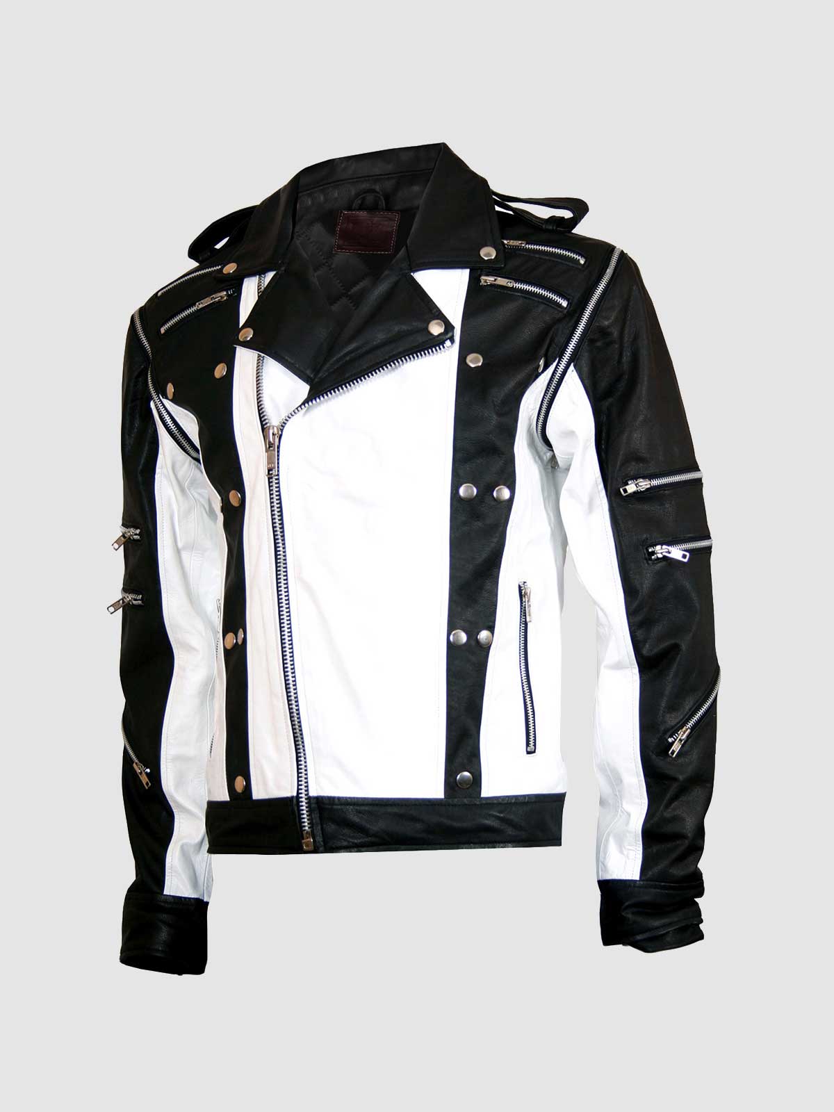 Black & White Leather Jacket