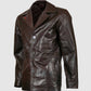 Brown Leather Blazer