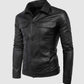 Button Closure Leather Jacket