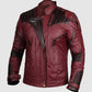 Dark Red Leather Jacket