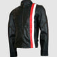 Leather Jacket with Stripes